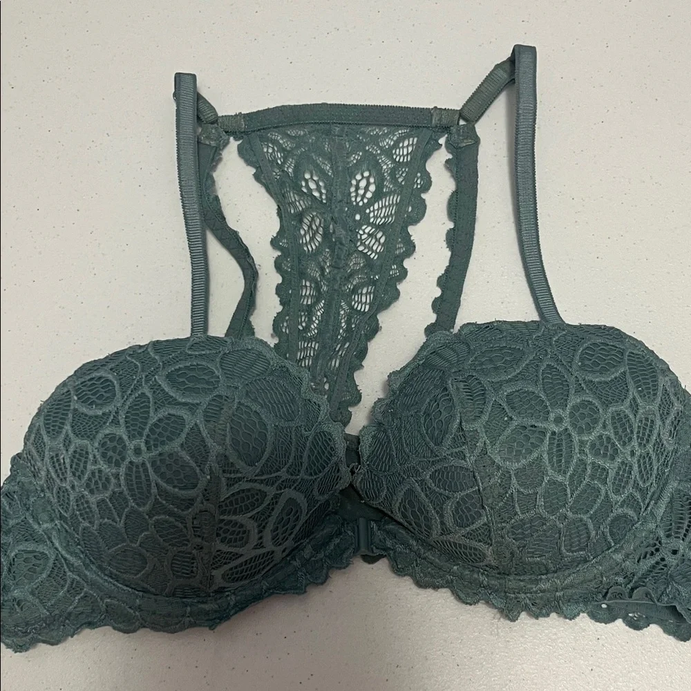 Victoria's Secret Teal Mesh Bra - Picture 3 of 5